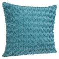 thumbnail image 2 of Better Homes & Gardens Rosette Fur Decorative Pillow, Size 18" x 18", Square, Teal, 2 of 6