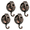 4 pack Brozen, variant on Heavy Duty Suction Cup Hooks for Shower, Vacuum Window Wreath Hanger, Rustproof Bathroom Towel Hooks, Removable No Drill, Silver, 4 Pack