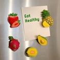 thumbnail image 6 of Wrapables 3D Resin Fridge Magnets, Food Simulation, Succulents, Famous Faces Refrigerator Magnets for Kitchen (Set of 5), Fruits, 6 of 7
