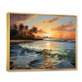 thumbnail image 2 of Designart "Palm Trees love" Beach Floater Framed Canvas Print, 2 of 7
