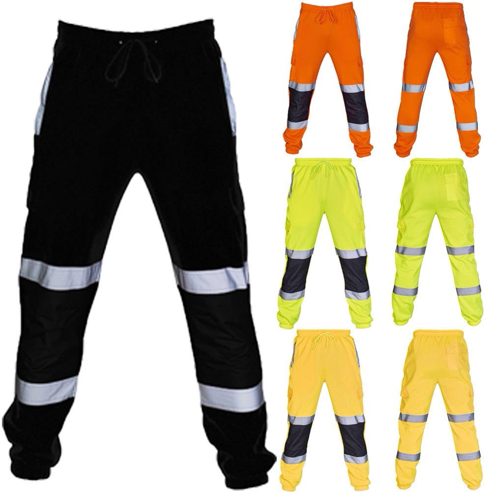 signal orange hi vis joggers