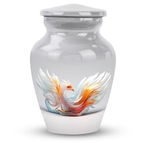 Phoenix Cremation Urns For Men & Women - Mini Urns For Human Ashes Adult Female Mom - Cremation Memorial White Urn - Small Keepsake Urn For Human Ashes Sister - Little Keepsakes Size -3",1 Pcs