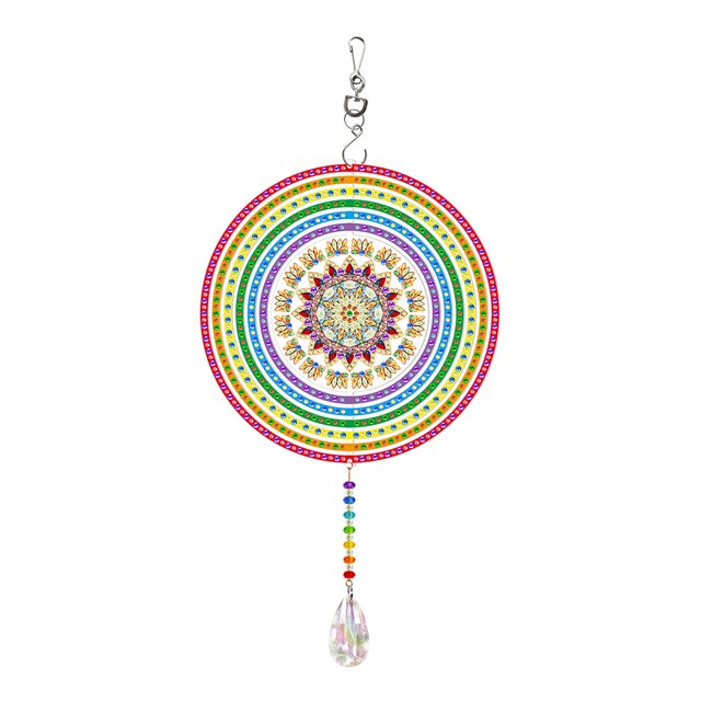 Campana Viento Giratoria Doble Cara Cgtredaw Pintura Diamantes DIY