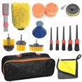 thumbnail image 1 of 19x Car Detailing Brush Kit Auto Interior Wheel Gap Drill Cleaning Tool Set, 1 of 4