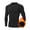 A-Black525, variant on Bibifish Mens T-Shirts Slim Fit Lined Long Sleeve Tees Winter Warm Thermal Workout Tshirts