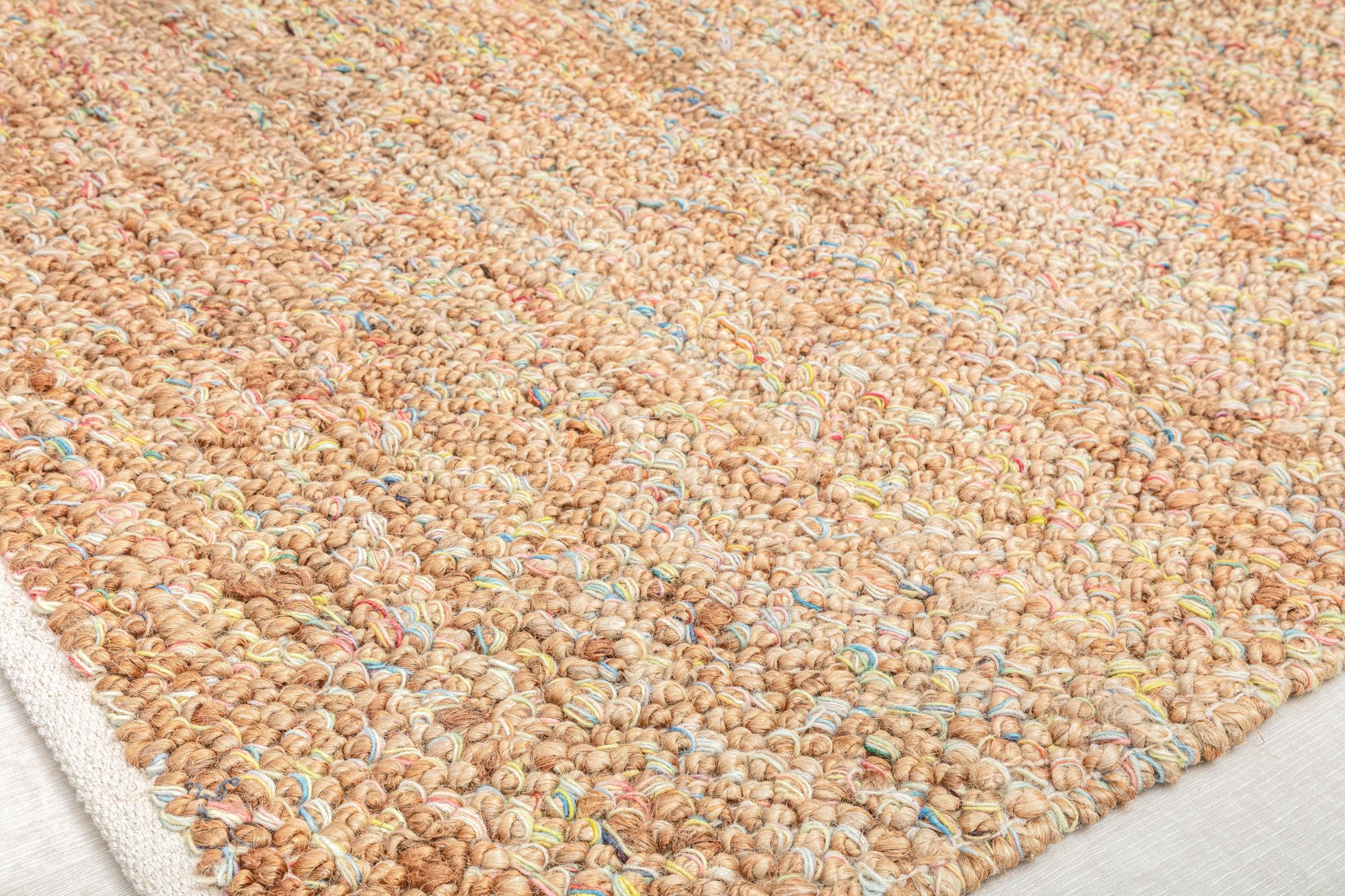 Rugs America Rainbow Confetti DR10A Solid Farmhouse Orange Area Rug, 8’0”x10’0”