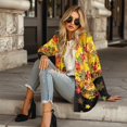 thumbnail image 4 of SCRAWLGOD Music Maple Leaf Cardigans for Women Trendy Fall Cardigan Sweaters for Women Long Sleeve Lounge Cardigans for Women Size M Breathable Womens Sweater Jacket Cardigan, 4 of 7