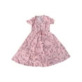 thumbnail image 1 of Frontwalk T-shirts Sundress for Womens Floral V Neck Boho Dress Pleated Casual Loose Swing Dress, 1 of 2