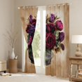 thumbnail image 3 of Manfei Boys Girls Chic Floral Rose Black Out Curtains,Vintage Aesthetics Curtains Pack of 2 (42x63 Each),Exotic Style Bedroom Curtains,Luxury Bedroom Decor, 3 of 6