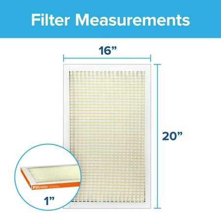 Filtrete 16x20x1 HVAC Furnace Air Filter, MPR 800 MERV 10, Micro Particle Reduction, 1 Filter