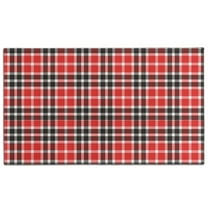 Red Black White Checkerboard Checkered Pattern Door Rugs,Washable Non Slip Door Mats Indoor,Decorative Door Mats,Entry Mat Indoor for Entrance,Bedroom,Kitchen,Bathroom,17"x30"