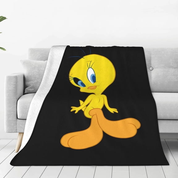Tweety 1 Throw Blankets Plush Super Soft Warm Home Decor Blanket Gifts for Boys Girls Kids Adult Men Women
