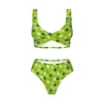 thumbnail image 4 of Daiia St Patrick's Day7 Women's Bikini Set Two Piece Swimsuit High Waisted Bikini Adjustable Straps Bikini Perfect for Beach, Pool, and Summer Vacation-Medium, 4 of 9