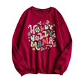 thumbnail image 5 of Women's Printed Round Neck Long Sleeved Sportswear Pullover Sweatshirt Sweatshirt, 5 of 5