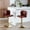 Wine Red, variant on Xukmct 2 Pack Adjusatble Height Swivel Barstools with Footrest, Upholstered PU Leather Bar Stools for Home, Bar, Dining Room, Black + Gold