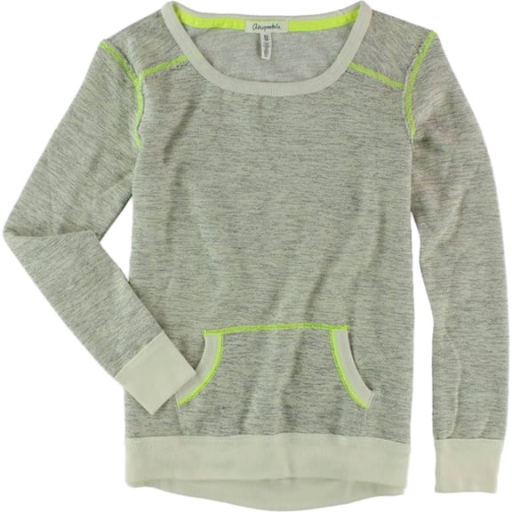 Aeropostale Womens Popover Knit Sweater, Grey, Juniors, Large