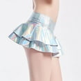 thumbnail image 2 of EDFBUYKRS Female Skirts Womens Skirts Mini Women's Irregular Skirt Short Leather Skirt A Line Pleated Skirt, 2 of 6