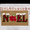 thumbnail image 3 of Coir Door Mat Plaid Noel - Poinsettia, 3 of 3