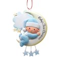 thumbnail image 2 of 2025 First Christmas Ornament – on Moon - Personalized Holiday Keepsake – My 1st Christmas Ornament – Engraved Gift for 1st Xmas(Blue), 2 of 9