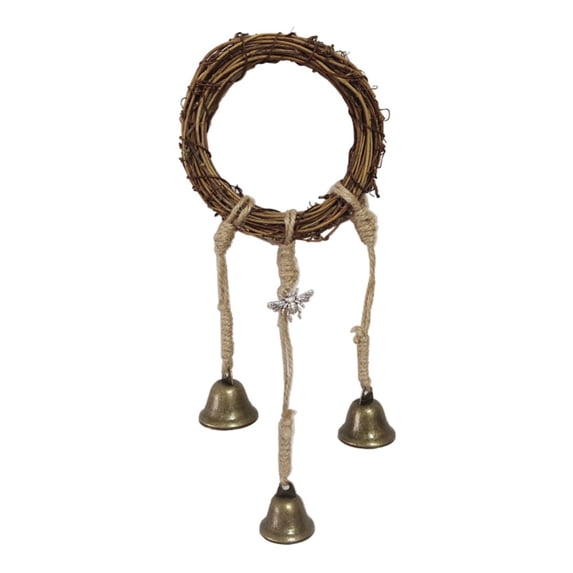 Wiccan Bell Wind Chimes Witch Wind Chimes Door Hanger Hanging Witch Bells Protection Witchcraft Home Decor for Patio Garden Boho Home Decor