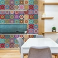 thumbnail image 3 of GIRACOA 24-Pack Peel and Stick Kitchen Backsplash Tile Sticker with A Spatula, 6" x 6"  Moroccan Square Colorful Tile Stickers for Bathroom Kitchen., 3 of 7