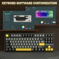 thumbnail image 6 of ATTACK SHARK X87 80% Wireless Mechanical Keyboard, BT5.0/2.4G/USB-C Hot-Swap Gasket Gaming Keyboard,RGB Backlit, 4000mAh,Pre-lubed Linear Switch, Side Engraved Gradient PBT Keycap for PC/MAC, 6 of 9