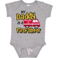 thumbnail image 3 of Inktastic My Daddy is a Firefighter with Fire Truck Boys or Girls Baby Bodysuit, 3 of 5