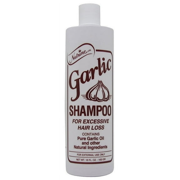 Nutrine Garlic Hair Shampoo for Excessive Hair Loss, Scented, 16 Oz