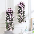 thumbnail image 1 of Decoración del hogar, decoración de habitaciones, cesta colgante artificial de poliéster, plantas falsas para decoración de interiores, hogar, cocina, oficina, arreglo floral colgante realista, planta, 1 of 6