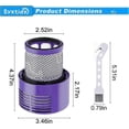 thumbnail image 2 of 2 Pack Replacement Filters Fit for Dyson V10 Cyclone series, V10 Absolute, V10 Animal, V10 Total Clean, SV12, Replace Dyson part No. 969082-01v, 2 of 5