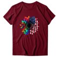 thumbnail image 3 of IROINNID July 4th Tops for Women Round Neck T-Shirt Casual Loose Tops Blouse Short Sleeve Tops America Independence Day, 3 of 6