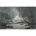thumbnail image 3 of George Jones 14x11 Black Modern Framed Museum Art Print Titled - Fire on the Thames (ca. 1808), 3 of 5