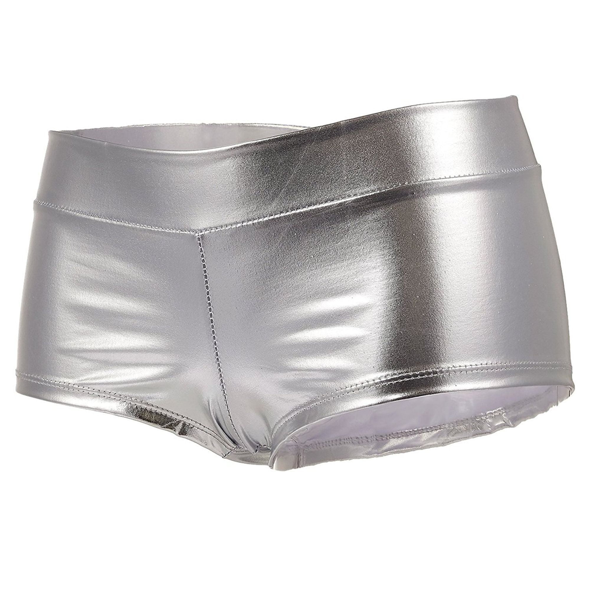 Rosy Cheeks Silver Rave Shorts Metallic Booty Shorts for Women
