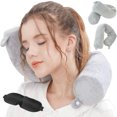 thumbnail image 1 of Almohada de viaje de espuma viscoelástica Twist para soporte de cuello, barbilla, lumbar y piernas, almohadas de cuello para dormir, avión de viaje para costado, estómago, 1 of 5