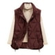 thumbnail image 2 of Chaqueta informal de algodón para mujer, sin mangas y capucha, con bolsillos y cuello alto, de colores., 2 of 9