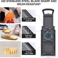thumbnail image 4 of 2025 Upgraded All-in-1 Mandoline Slicer with Safety Guard, Adjustable Thickness Vegetable Chopper, Detachable Blade & Cleaning Brush, Black Knight, 4 of 7