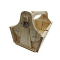 thumbnail image 4 of colaxi Low Picnic Table Wooden Snack Table 2in1 Wooden Basket Portable Wine Picnic Table Dish for Cheese and Fruit for Park Barbecue Light Brown, 4 of 9