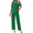 Army Green, variant on EKOUAER Cotton Pajamas Sets for Women Soft Contrast Piping Lounge Set 2 Piece Short Sleeve Pj Set with Pockets