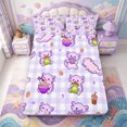 thumbnail image 5 of Manfei Cute Axolotl Print Bed Sheets,Ocean Themed Amphibian Full Size Sheets,4 Pieces,1 Flat Sheet,1 Fitted Sheet and 2 Pillowcases, 5 of 6
