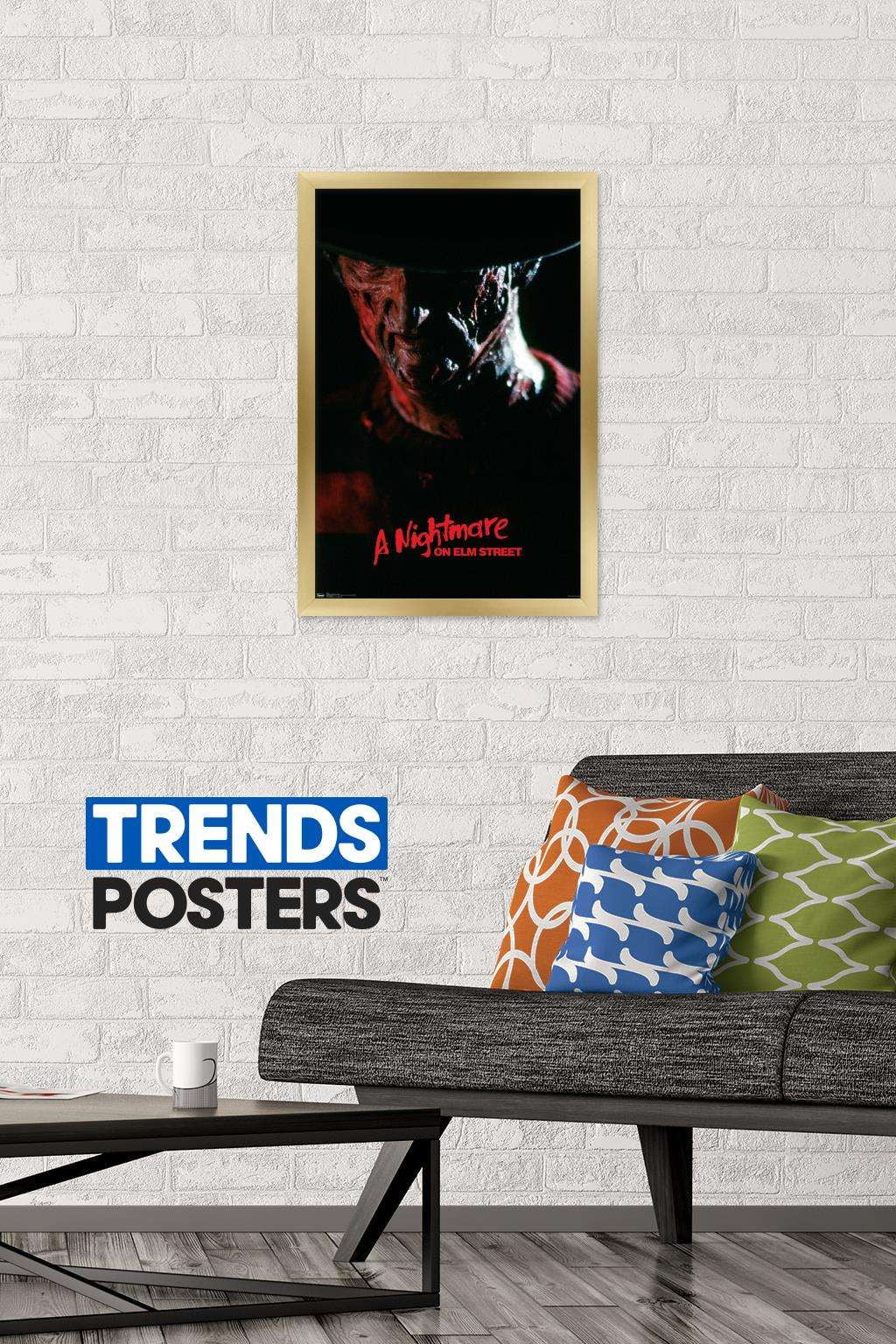 A Nightmare on Elm Street - Freddy Wall Poster, 14.725" x 22.375", Framed
