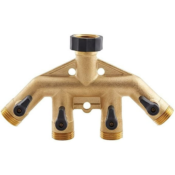 Gilmour Pro Full Flow Brass Quad Shut-Off Valve