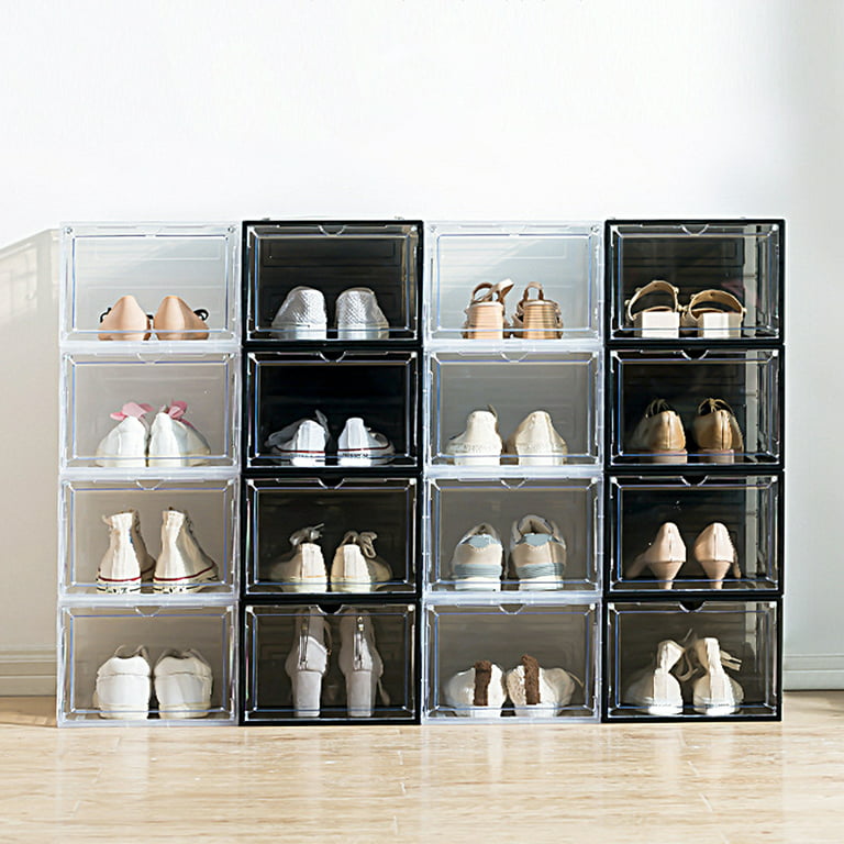  Veemuaro Shoe Storage Box, Wooden Stackable Shoe