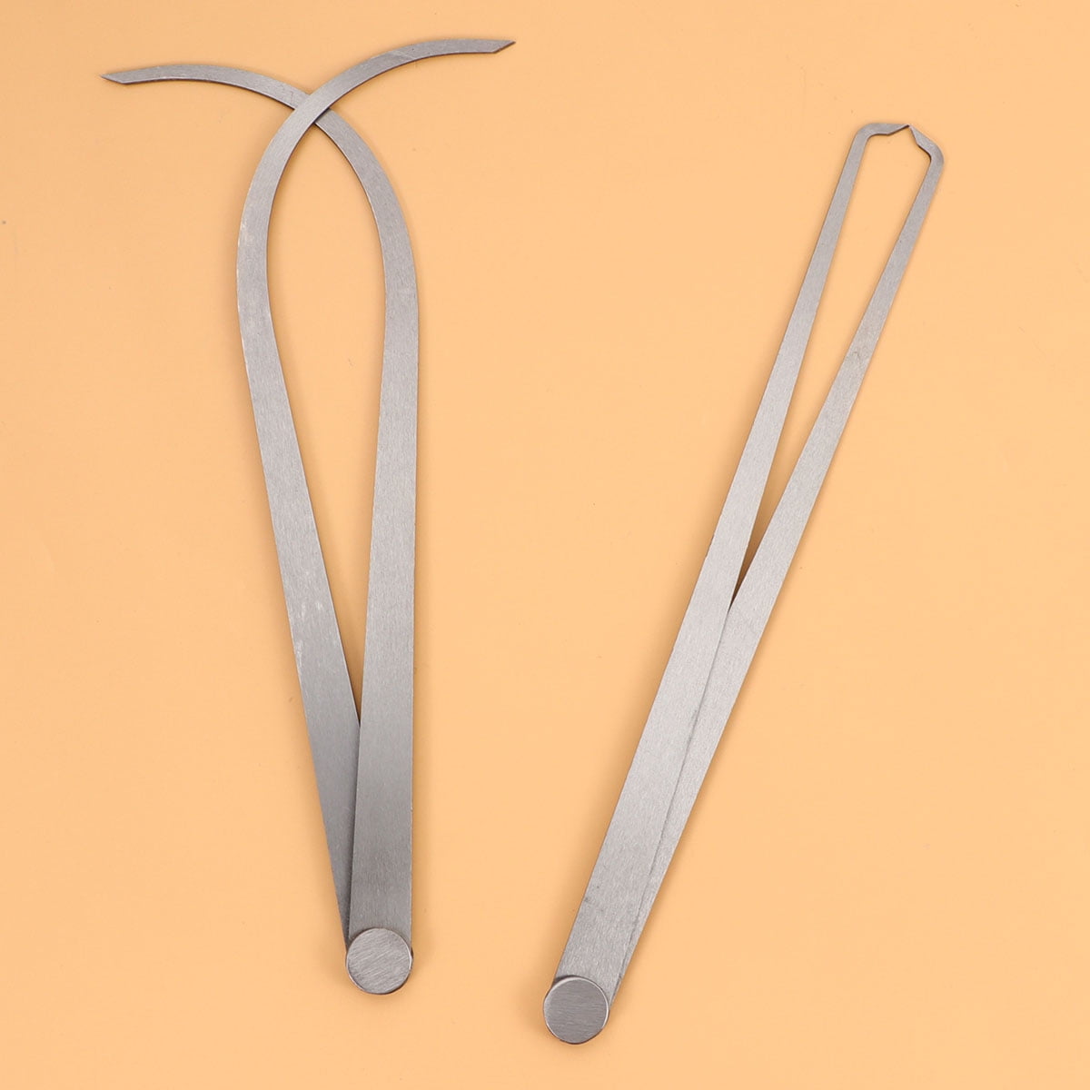 BEADCEST 2Pcs Plated Silver Measuring Caliper Set for Inside and Outside Diameter Measurement Durable Rust Resistant