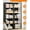 Black, variant on EASHZMFYTBF 1PC Multi-Layer Easy-To-Assemble Book Storage Rack, Household Simple Clothes Storage Wardrobe, Multi-Functional Dustproof Miscellaneous Storage Cabinet for Office, Classroom, Black