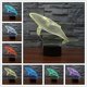 thumbnail image 1 of 3d Shark Whale Night Light 7 Cambio de color Led Mesa Lámpara de escritorio Acrílico Flat Abs Base Usb Cargador Decoración del hogar Juguete Brithday Navidad Niño Niños Regalo Feliz Sencillez, 1 of 4