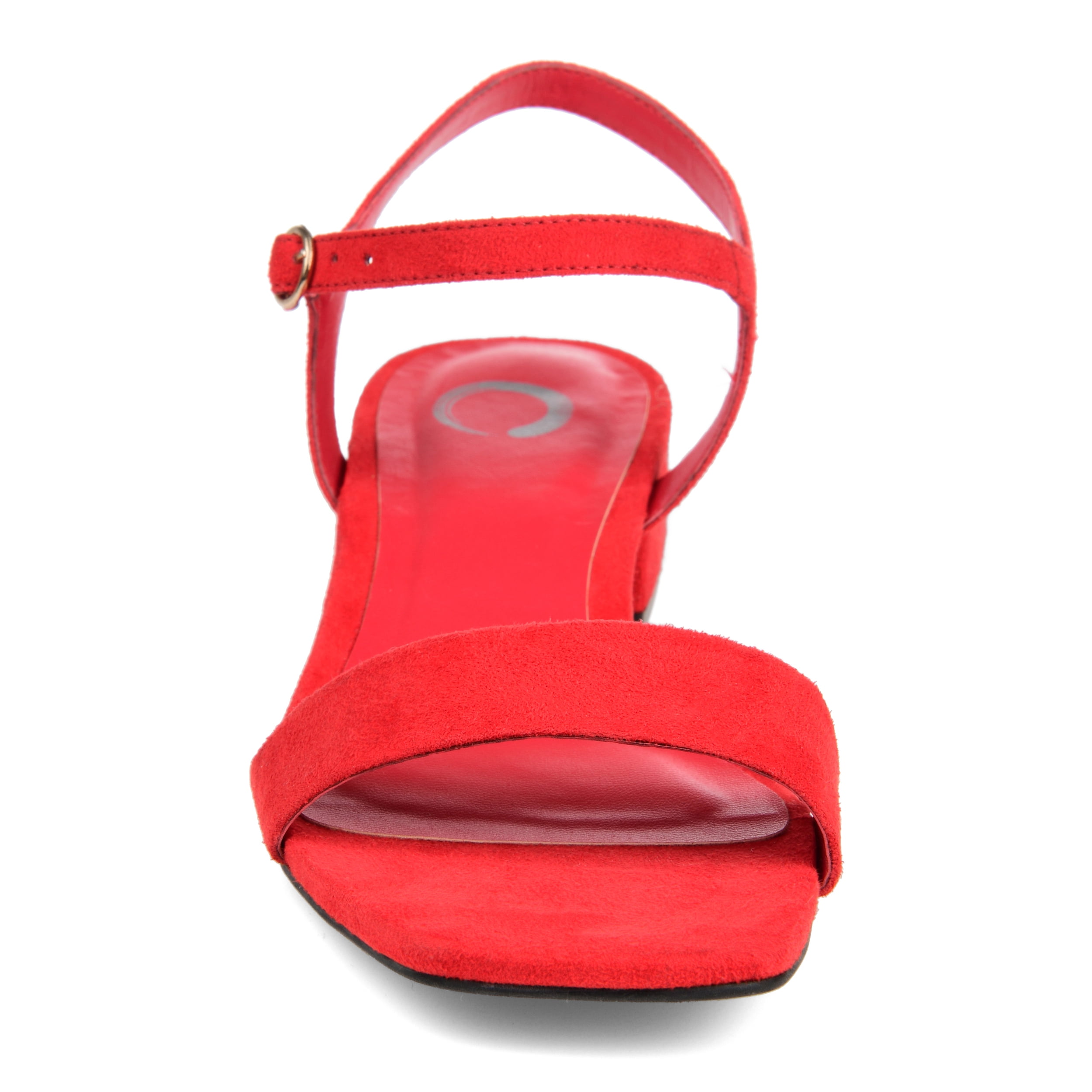 Journee Womens Beyla Open Square Toe Flat Sandals