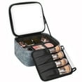 thumbnail image 1 of Bolsa de maquillaje Relavel Travel con espejo LED impermeable, color azul, 1 of 9