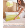thumbnail image 5 of Hokiten Pillow Cases Queen Size Set of 2, Couch Pillow Covers, Yellow White Ombre Satin Pillowcases with Zipper for Hair/Skin, Pillow Protector Cover, Farmhouse Funny Gradient Striped 20x30 Inches, 5 of 6