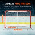thumbnail image 3 of Red de hockey callejero VEVOR para interiores y exteriores de acero, 72 x 48 cm, blanco/rojo, 3 of 9
