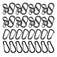 thumbnail image 1 of 40pcs Tipo S Mosquetón De Escalada Aparejos Cuerdas Llavero NEGRO, 1 of 5